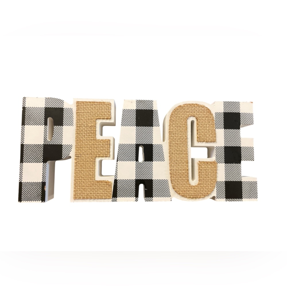 Hobby Lobby Black and Tan PEACE Plaque